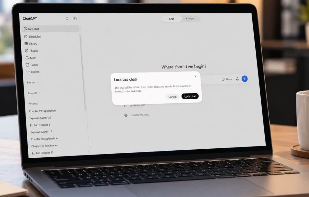 ChatGPT يتيح قفل المحادثات الحساسة برمز PIN لتعزيز الخصوصية
