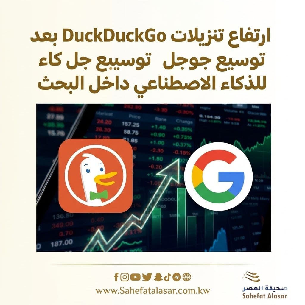 ارتفاع تنزيلات DuckDuckGo بعد توسيع جوجل للذكاء الاصطناعي داخل البحث..