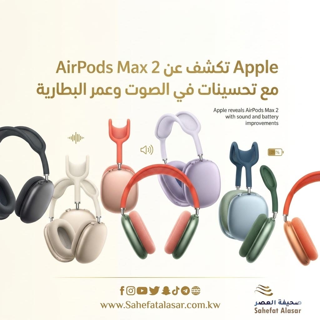 Apple تكشف عن AirPods Max 2 مع تحسينات في الصوت وعمر البطارية..