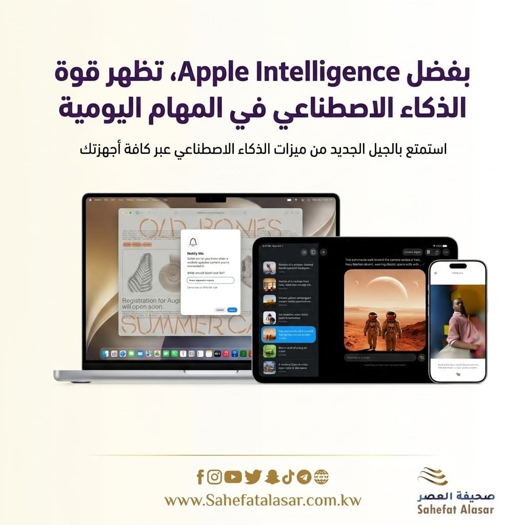 بفضل Apple Intelligence، تظهر قوة الذكاء الاصطناعي في المهام اليومية..