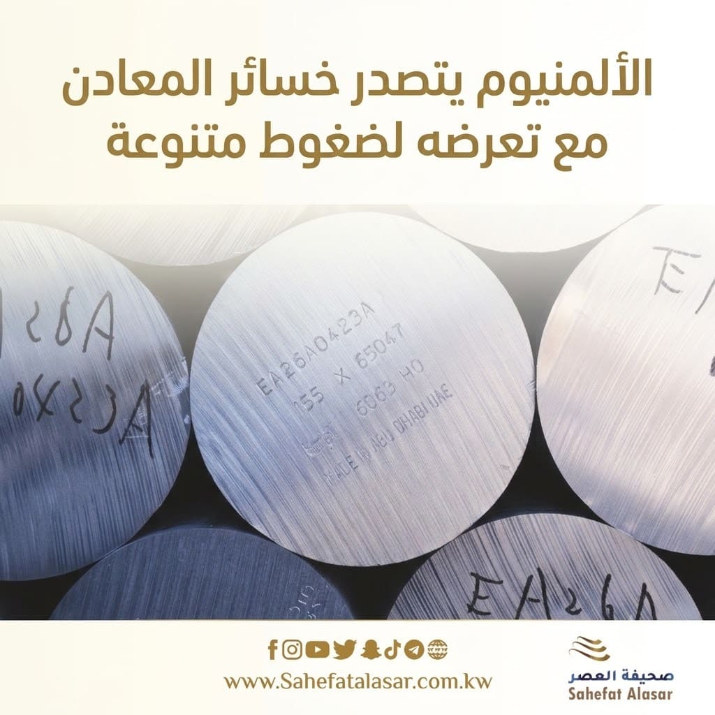 الألمنيوم يتصدر خسائر المعادن مع تعرضه لضغوط متنوعة..