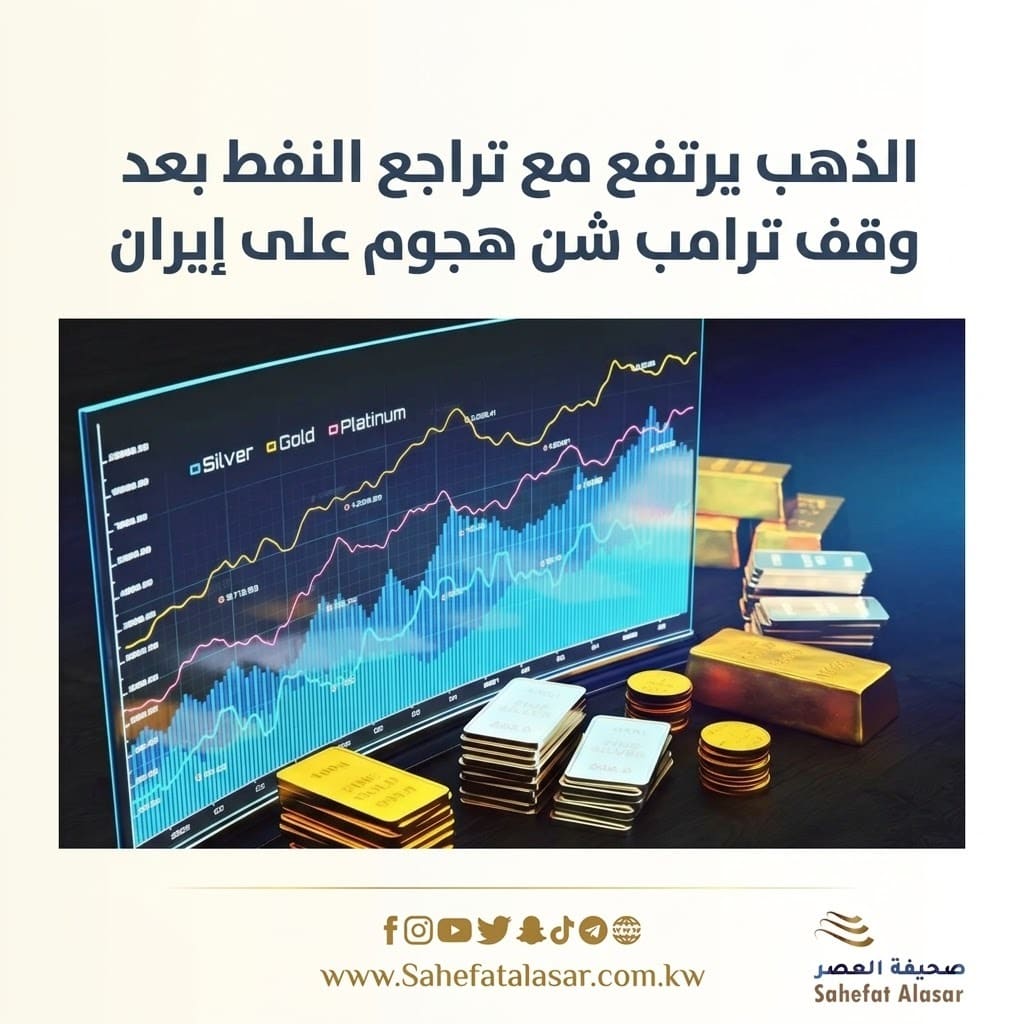 الذهب يرتفع مع تراجع النفط بعد وقف ترامب شن هجوم على إيران..