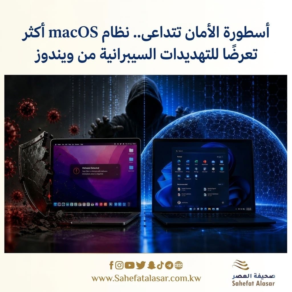 أسطورة الأمان تتداعى.. نظام macOS أكثر تعرضًا للتهديدات السيبرانية من ويندوز..