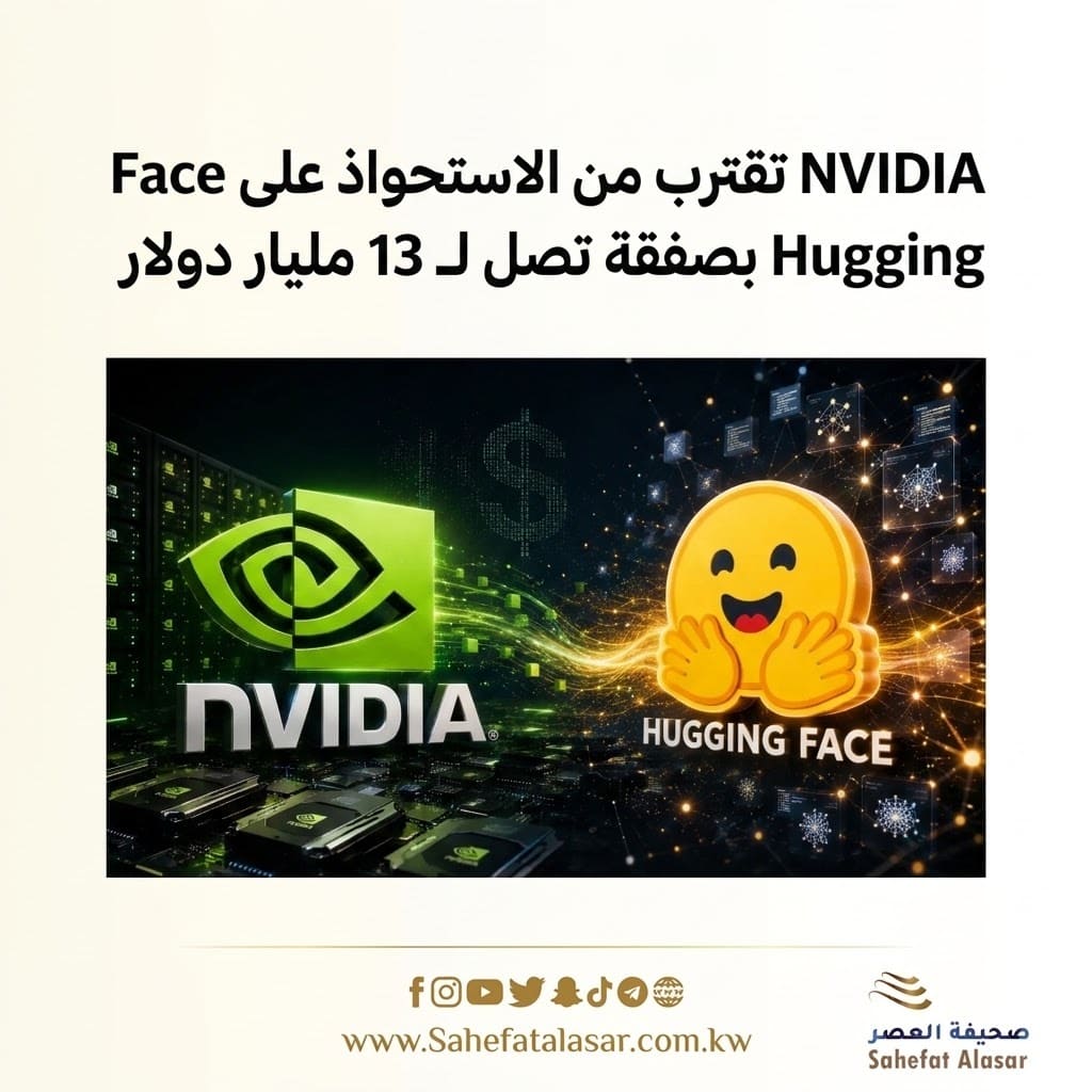 NVIDIA تقترب من الاستحواذ على Hugging Face بصفقة تصل لـ 13 مليار دولار..