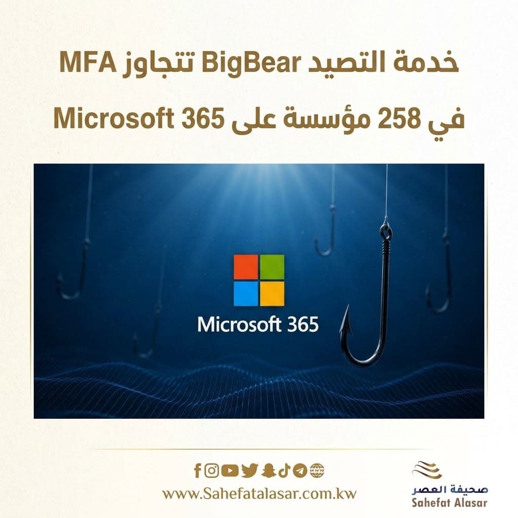 خدمة التصيد BigBear تتجاوز MFA في 258 مؤسسة على Microsoft 365..