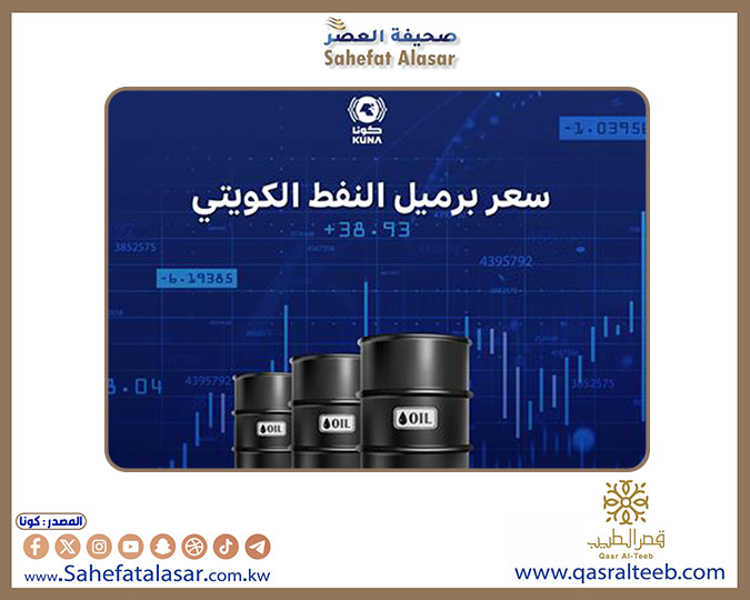 سعر برميل النفط الكويتي يرتفع 1,01 دولار ليبلغ 74,20 دولار..