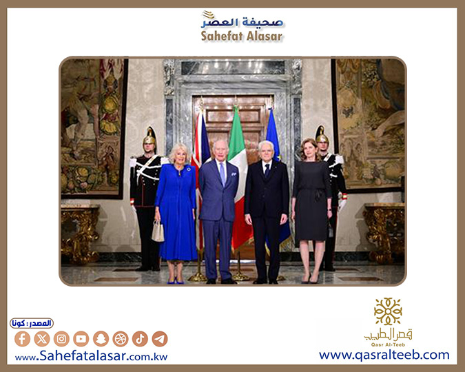 الملك تشارلز يلتقي الرئيس الإيطالي وسط مراسم حافلة خلال زيارة دولة الى إيطاليا..