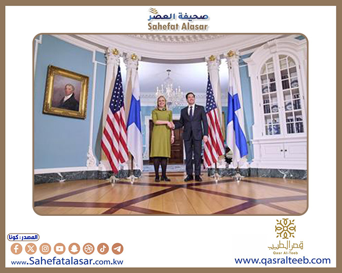 وزير الخارجية الامريكي يشيد بقرار فنلندا زيادة انفاقها الدفاعي..